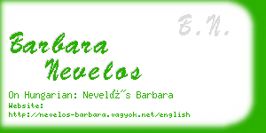 barbara nevelos business card